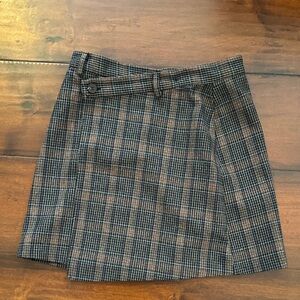 Black Brand Plaid Mini Skirt
